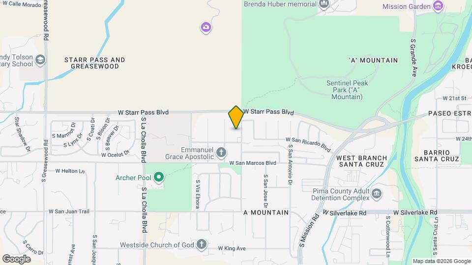 1310 S San Jacinto Dr Map and Location Details