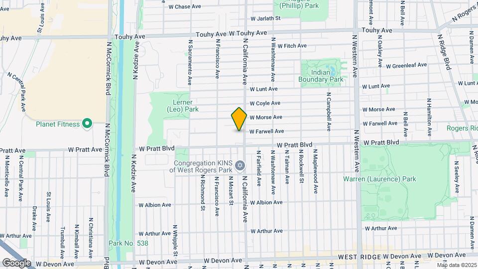 6800 N California Ave Map and Location Details