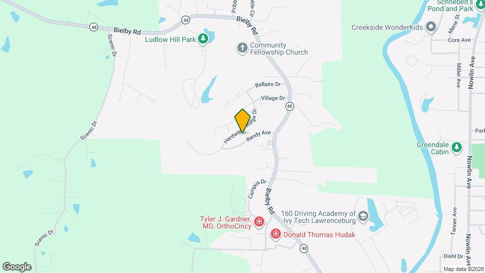 Lawrenceburg Village Apt Map and Location Details