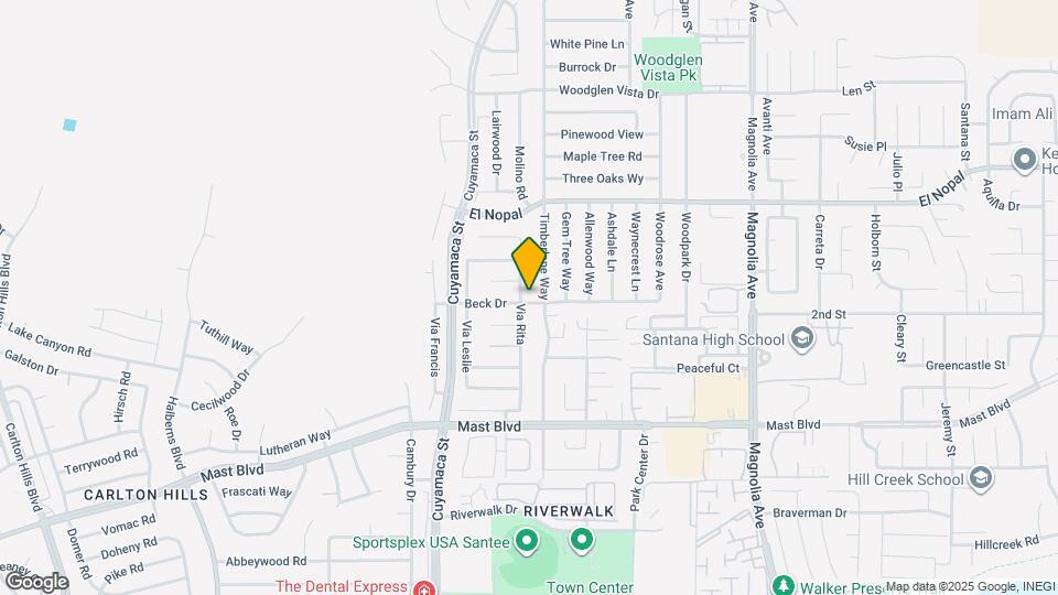 10009 Via Rita Map and Location Details