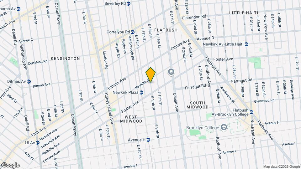 607 E 17th St, Unit 1 Map and Location Details