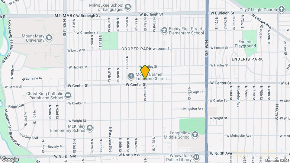 8244A W Center St, Unit 8244A W Center Street Mapa y Detalles de la Ubicación
