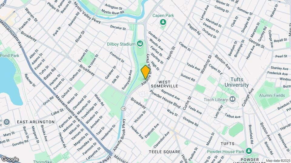 168 Alewife Brook Pkwy Map and Location Details