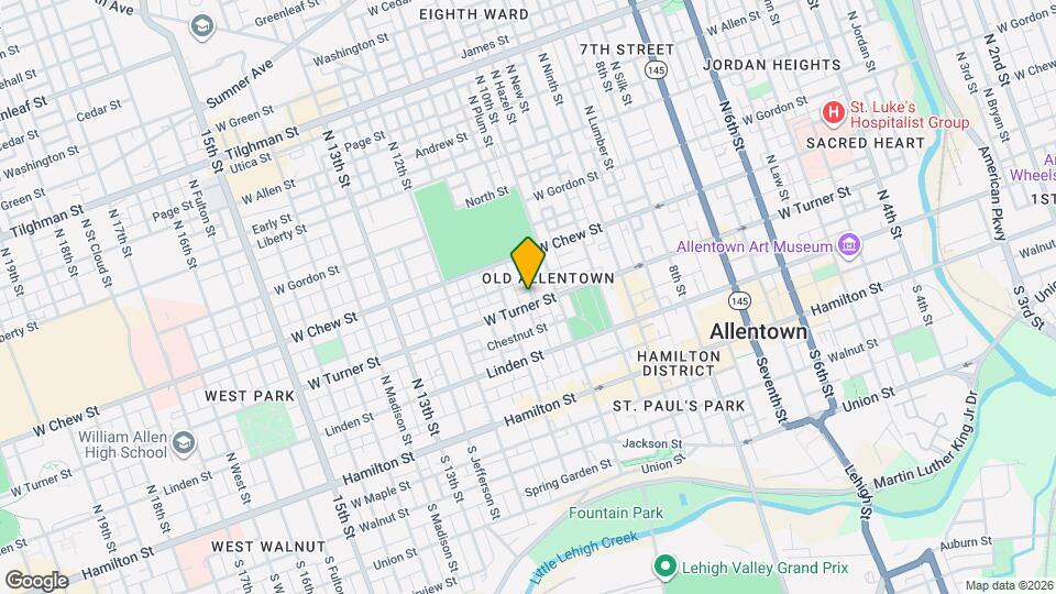 1025 W Turner St Map and Location Details