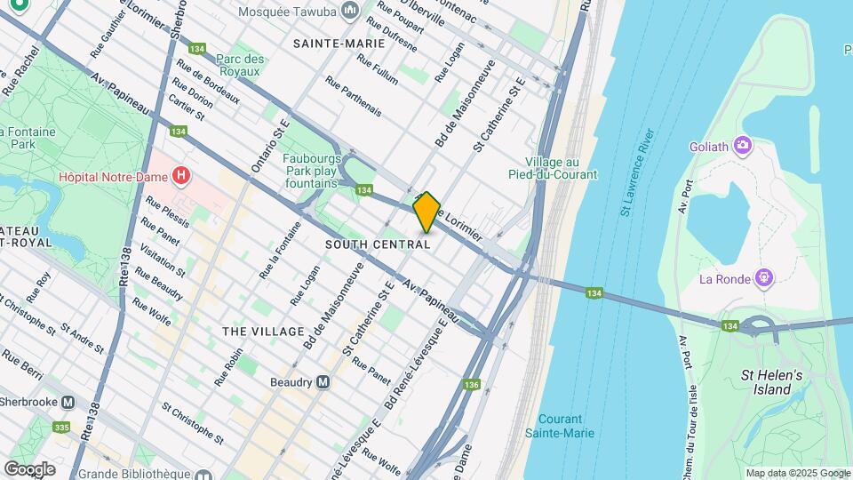 1970-1986 Sainte-Catherine Rue E Map and Location Details