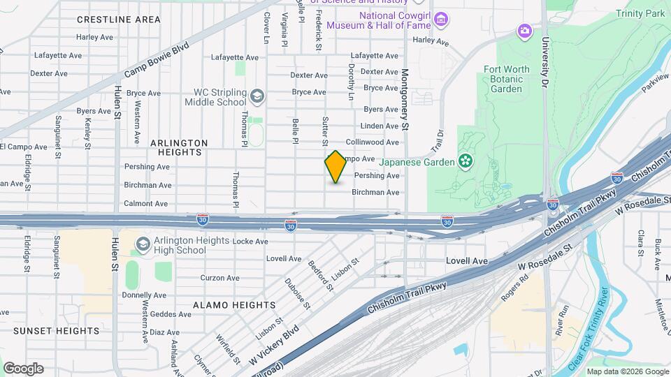 3824 Birchman Ave Map and Location Details