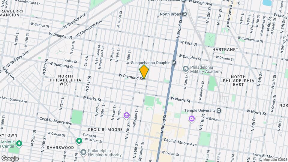 1610 W Diamond St Map and Location Details