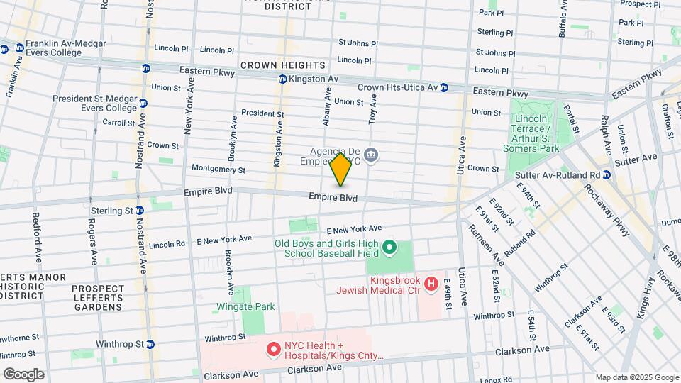 709 Empire Blvd Map and Location Details