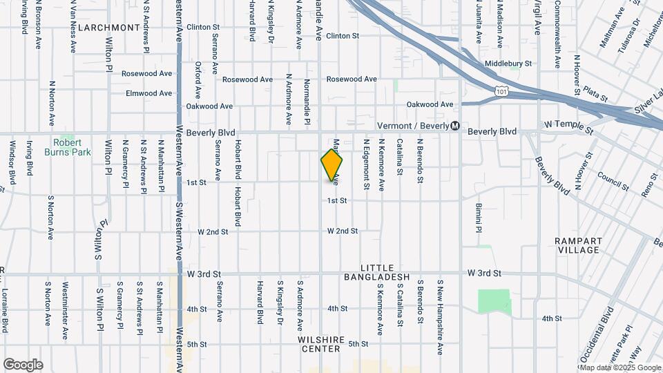 123 N Mariposa Ave Mapa y Detalles de la Ubicación