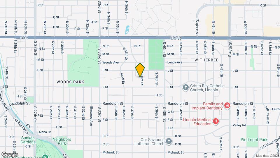 501 S 38th St Map and Location Details