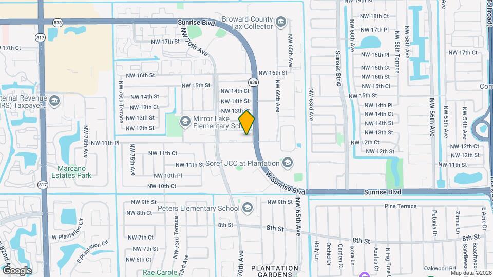 6821-6825 NW 11th Place Unit 6825 Mapa y Detalles de la Ubicación