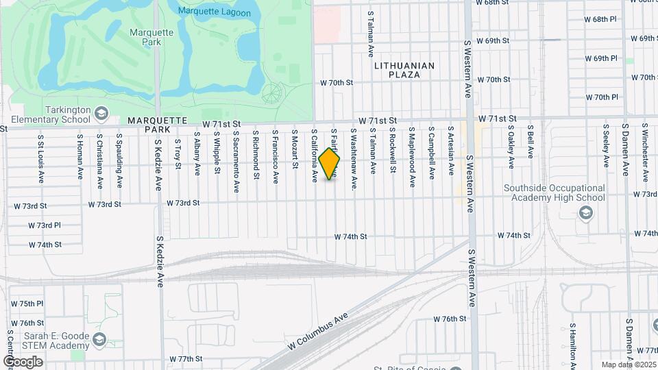 7236 S Fairfield Ave Map and Location Details