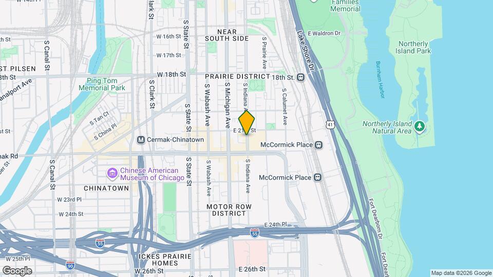 2130 S Indiana Ave Map and Location Details