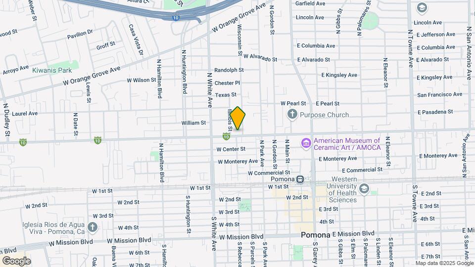 489 W Holt Ave Mapa y Detalles de la Ubicación
