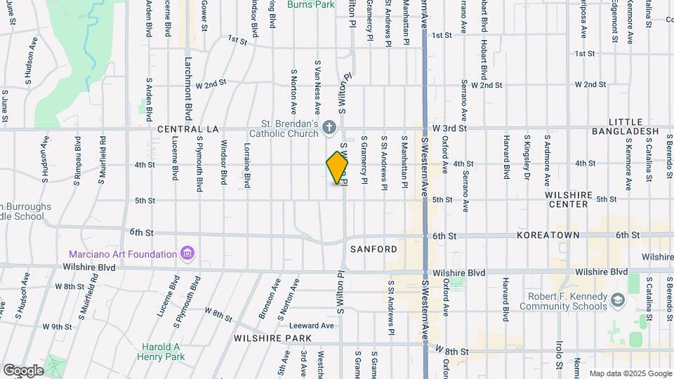 443 S Wilton Pl Map and Location Details