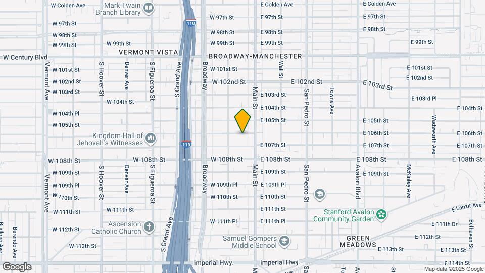 128 W 106th St Map and Location Details