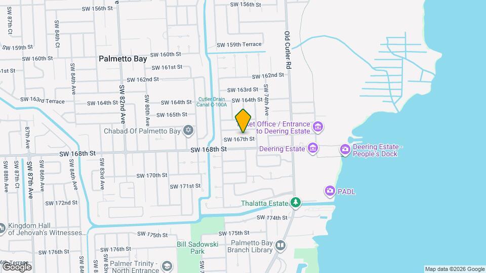 7505 SW 167th St Map and Location Details