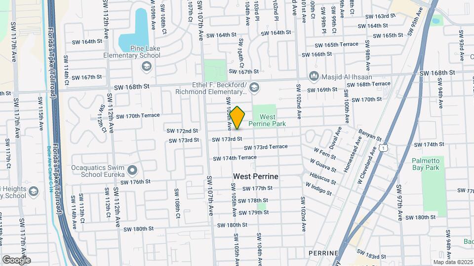 10470 SW 172nd St Map and Location Details