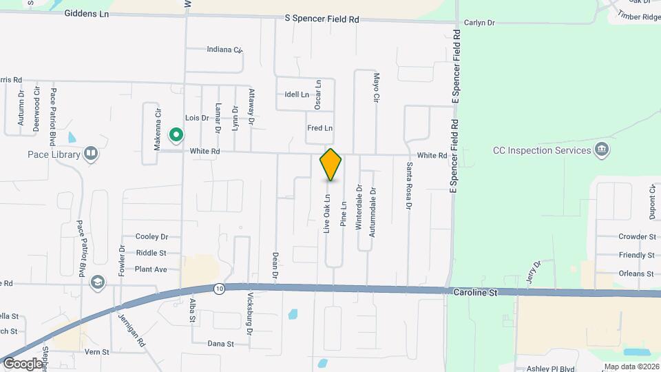 4738 Live Oak Ln Map and Location Details