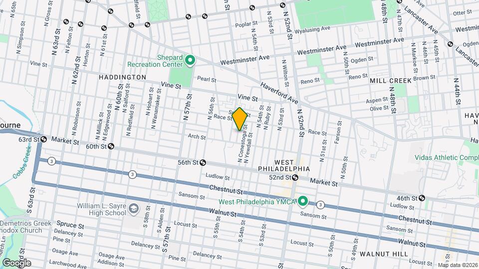 Spacious 3-Bedroom West Philly Home with Basement Storage Map and Location Details