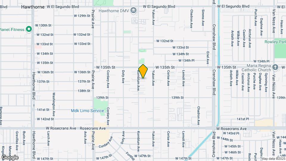 13616-13622 Kornblum Ave Mapa y Detalles de la Ubicación