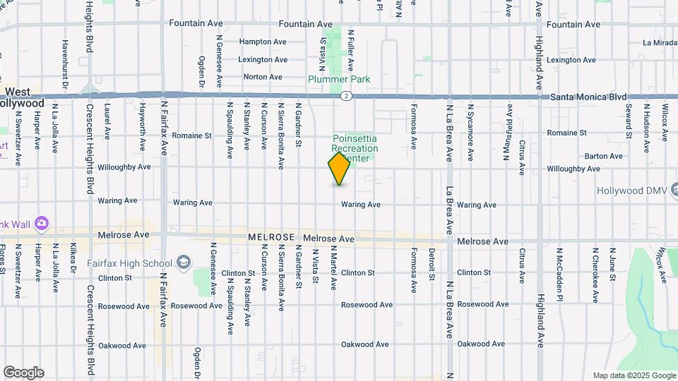 822 N Martel Ave, Unit 8 Map and Location Details