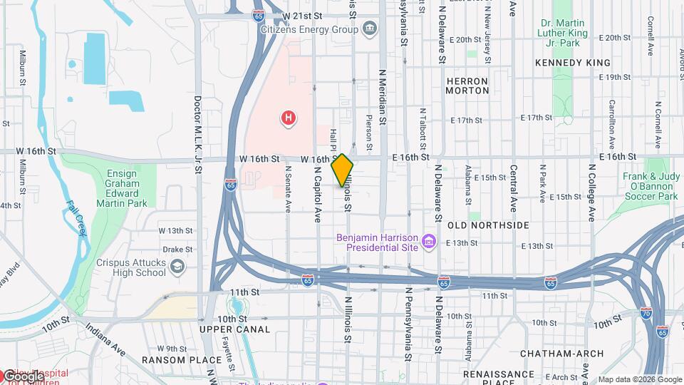 1446 N Illinois St Map and Location Details