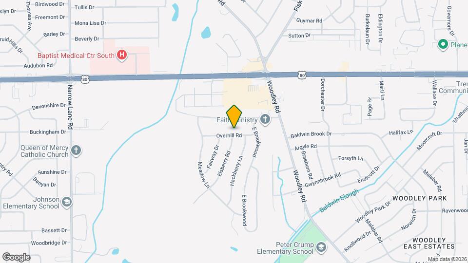 2401 Overhill Rd Map and Location Details