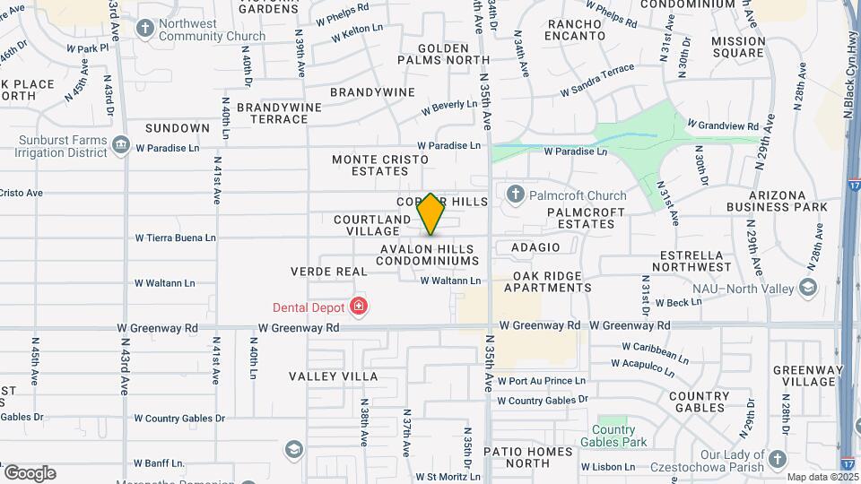 3601 W Tierra Buena Ln Map and Location Details