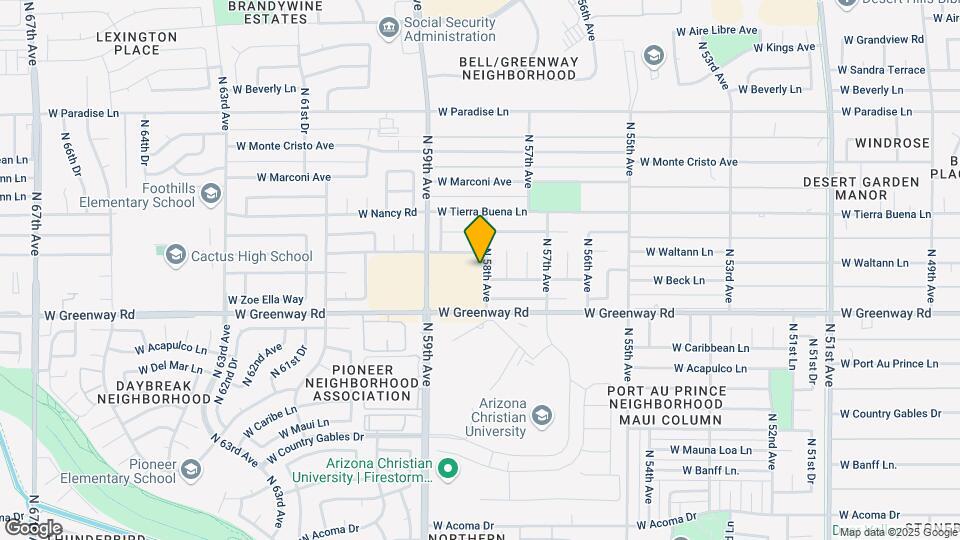 15608 N 58th Ave Mapa y Detalles de la Ubicación