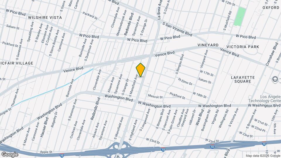 1743 S La Brea Ave Map and Location Details