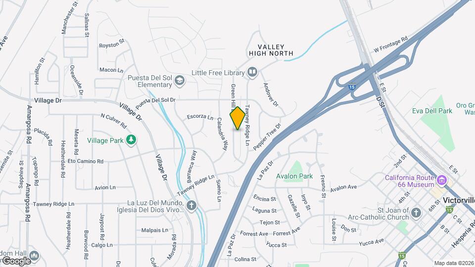 15961 Green Hill Dr Map and Location Details