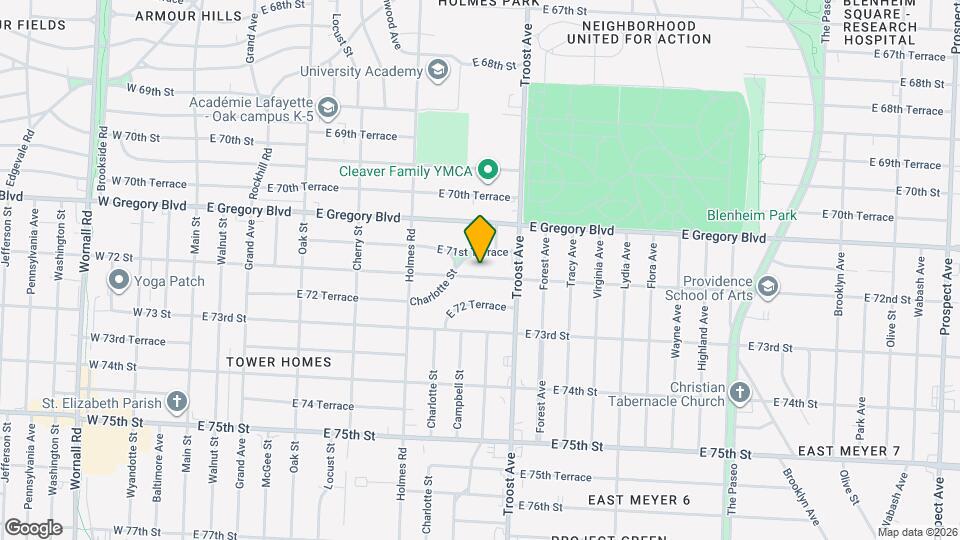 822 E 72nd St Map and Location Details