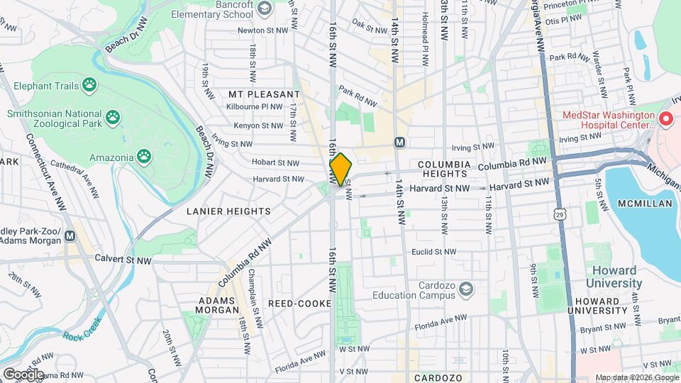 1514 Columbia Rd NW, Unit 1514B Map and Location Details
