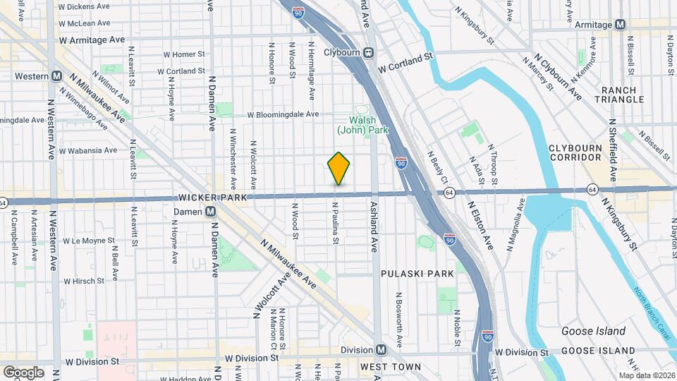 1601 N Paulina St Map and Location Details
