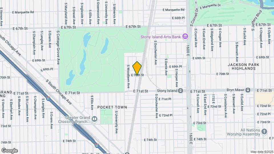 7001 S Kimbark Ave Map and Location Details