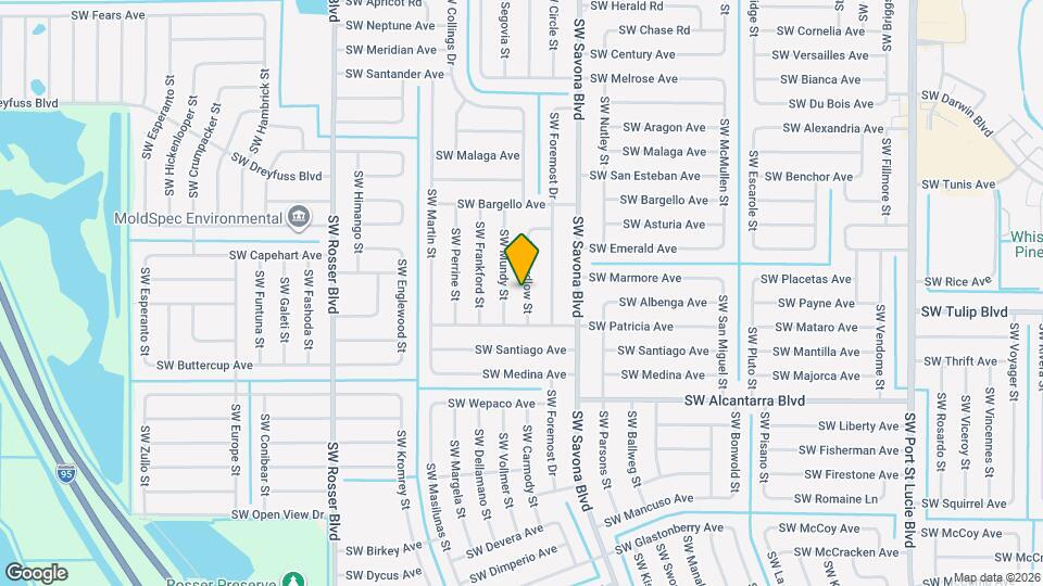 3354 SW Ludlow St Map and Location Details