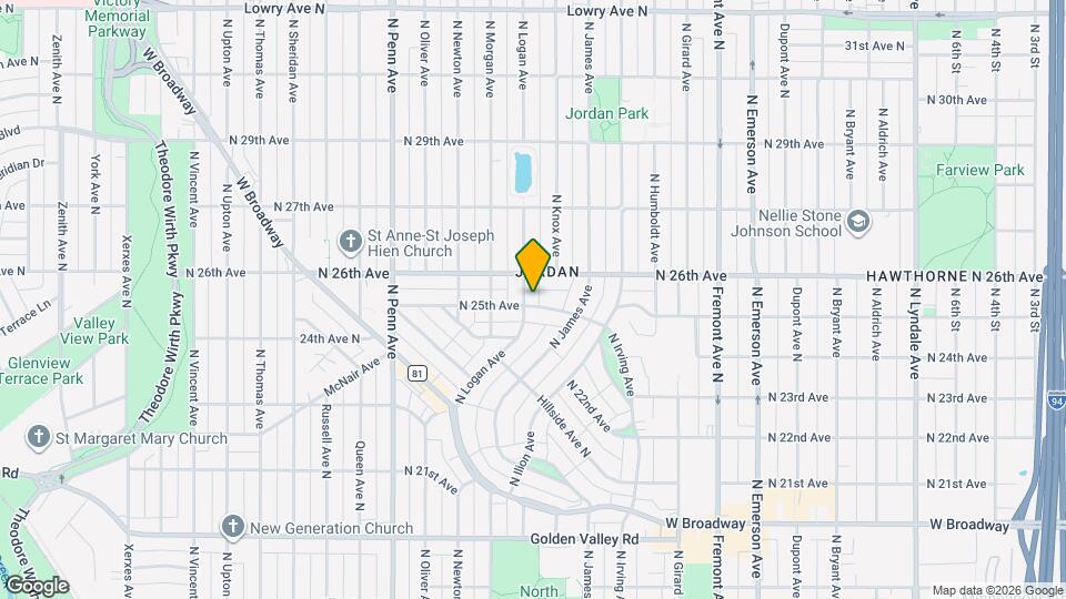 2500 N Logan Ave Mapa y Detalles de la Ubicación