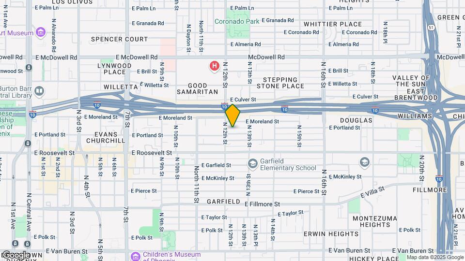 1214 E Portland St, Unit Unit 1 Map and Location Details
