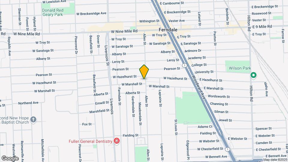 1021 Allen St Map and Location Details