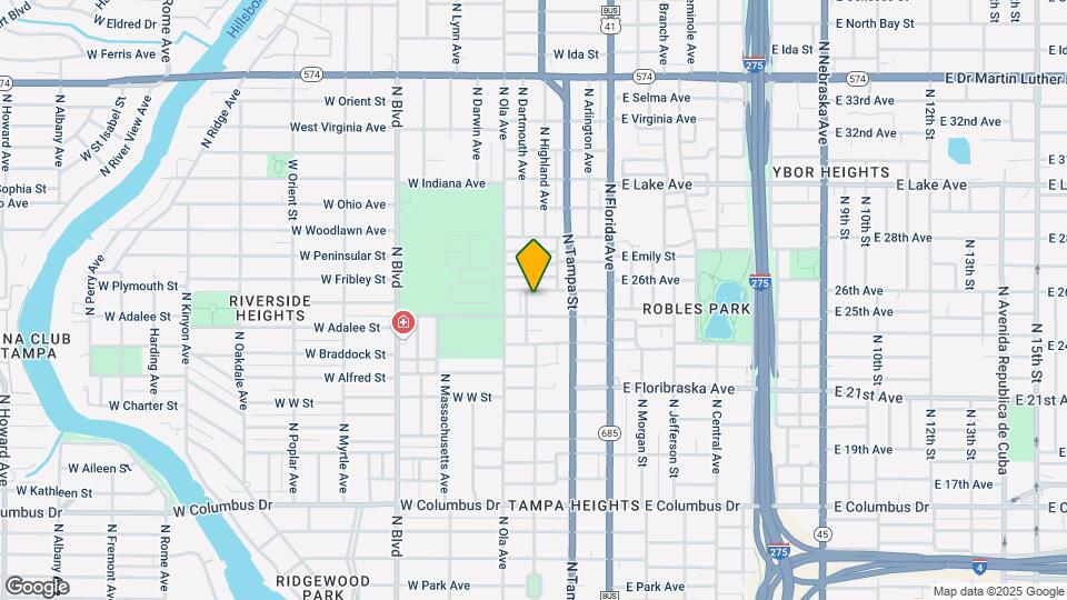 3207 N Highland Ave Map and Location Details