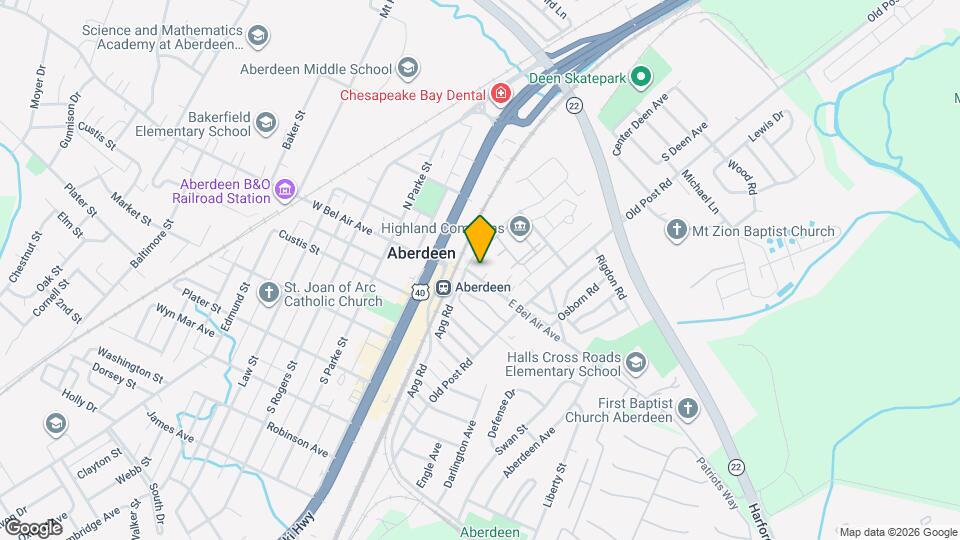 27 E Bel Air Ave Map and Location Details