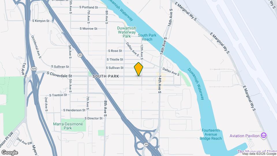 1057 S Cloverdale St Map and Location Details