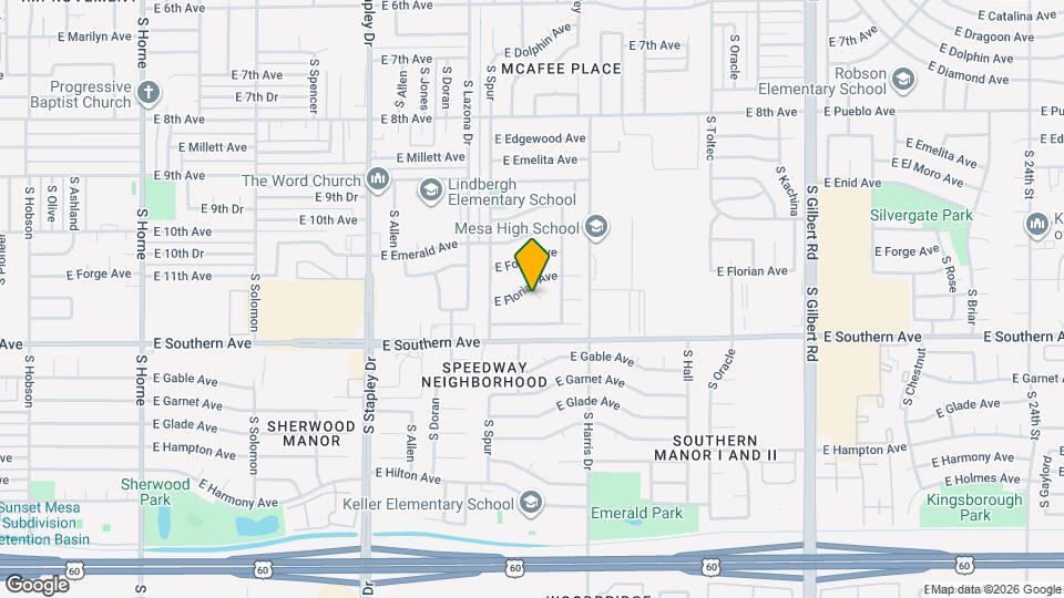 1114 S Lilac Cir Map and Location Details