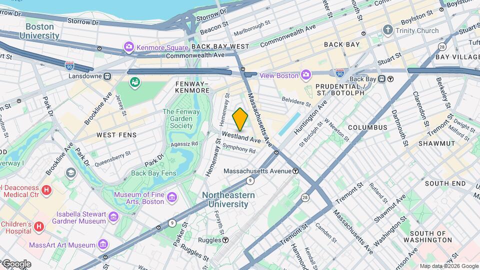 55 Westland Ave Map and Location Details