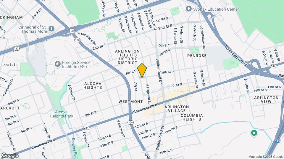 805 S Irving St Map and Location Details
