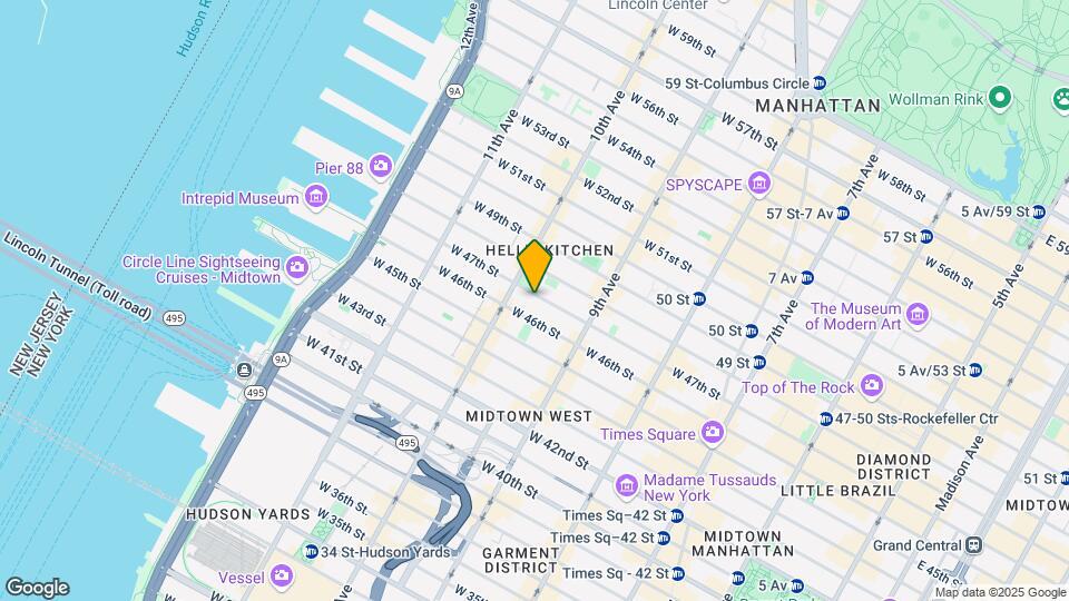 446 W 47th St Map and Location Details