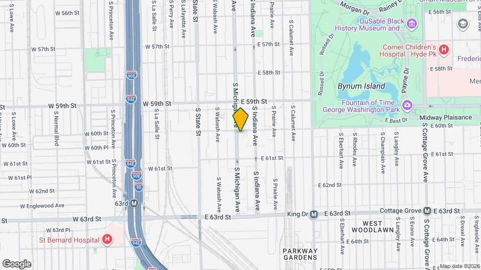 6007 S Michigan Ave Map and Location Details