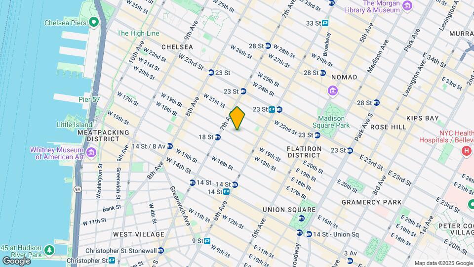 139-143 W 19th St Mapa y Detalles de la Ubicación