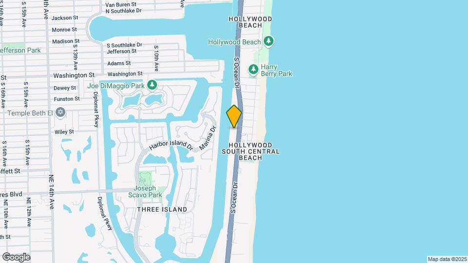 1600 S Ocean Dr Mapa y Detalles de la Ubicación